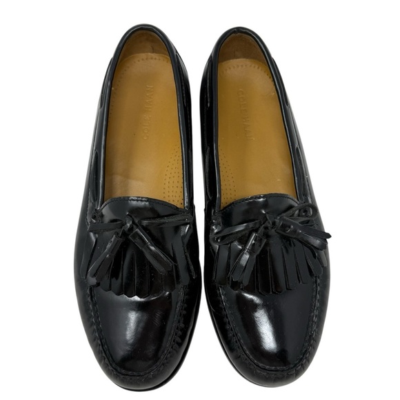 Cole Haan Classic Black Pinch Tassel Leather Loafers Mens Size 9.5 3E Extra Wide - Picture 2 of 15